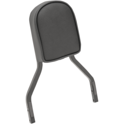 PartzBiz HD 0822-0448 - Drag Specialties Sissy Bar Pad Pillow Black Double Diamond Red Oval Vinyl Harley