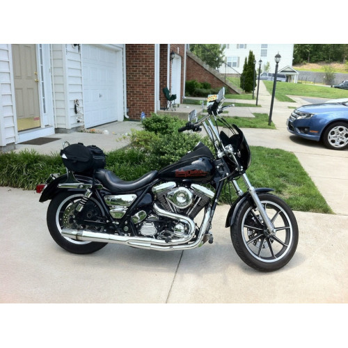 PartzBiz HD: 3446278-Chrome Thunderheader 2 เป็น 1 ระบบท่อไอเสียท่อ 87-94 Harley FXR Mid Controls