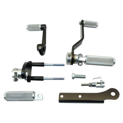 PartzBiz HD 102-0077 - TC Bros Mid-Control Kit w/ Footpegs for 1991-2003 Harley Sportsters w/ 5-speed