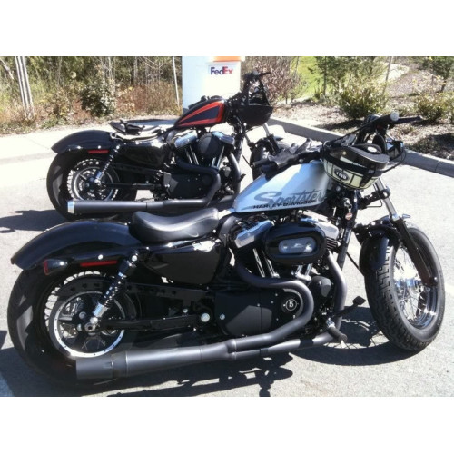 PartzBiz HD: 3444404-Black Thunderheader 2 into 1 2-1 Full Exhaust Pipe System 14-21 Harley Sportster