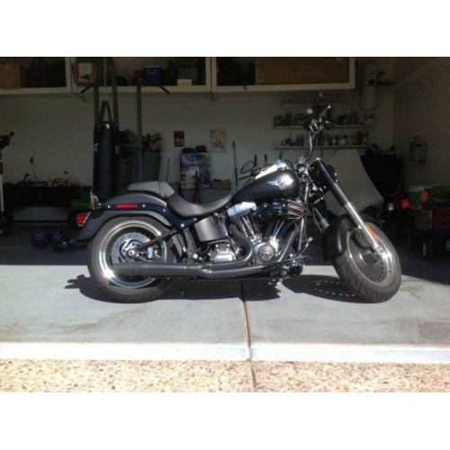 PartzBiz HD: 3456801-Thunderheader Black 2 Into 1 Pipe Exhaust System Harley Softail FXST FLST 12-17 PartzBiz HD: 3456801-Thunderheader Black 2 Into 1 Pipe Exhaust System Harley Softail FXST FLST 12-17