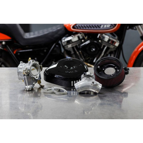 PartzBiz HD: 3490281-S&S Super G Carb Stealth Air Cleaner Kit Black Teardrop Harley Big Twin 84-99