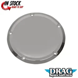 PartzBiz HD 1107-0489 - Drag Specialties Chrome Derby Clutch Cover Chrome Accent Trim Harley Touring 16+