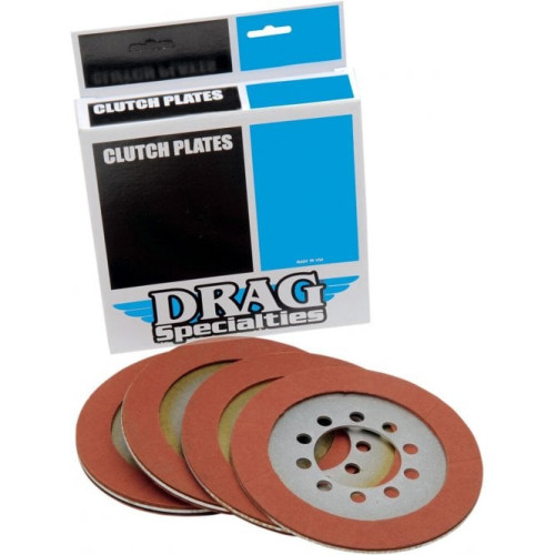 PartzBiz HD: 3467985-Drag Specialties Organic Clutch Friction Plates Kit 4 Harley Big Twin 37930-41