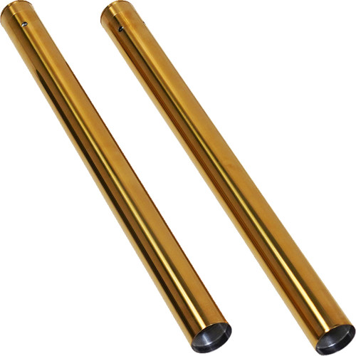 PartzBiz HD: 3480831-Arlen Ness 49mm Gold Replacement 2+ Fork Tubes 25.75” Pair Harley Softail M8 18+