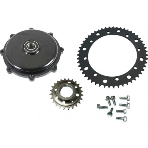 PartzBiz HD: 3479568-Drag Specialties Black Conversion Sprocket Kit Offset Harley Custom Chopper