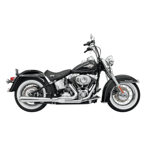 PartzBiz HD: 3474881-Bassani Chrome Long Road Rage 2 Into 1 ระบบท่อไอเสีย Harley Softail 86-17