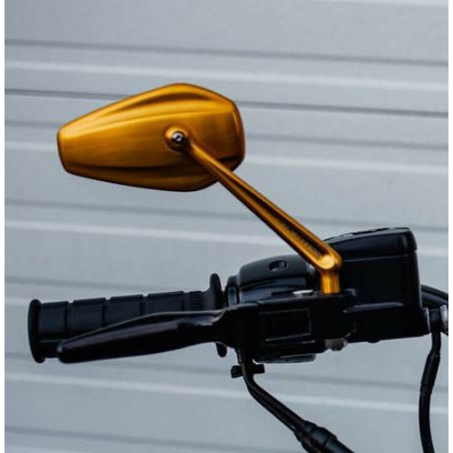PartzBiz HD: 3471643-Arlen Ness Gold Mini Stocker กระจกมองข้างขวา แฮนด์แบบเกลียวใน Harley PartzBiz HD: 3471643-Arlen Ness Gold Mini Stocker กระจกมองข้างขวา แฮนด์แบบเกลียวใน Harley