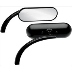 PartzBiz HD 13-406 - Arlen Ness Micro Mini Oval Rear View Convex Mirror Chrome Left Handlebar Mounted PartzBiz HD 13-406 - Arlen Ness Micro Mini Oval Rear View Convex Mirror Chrome Left Handlebar Mounted