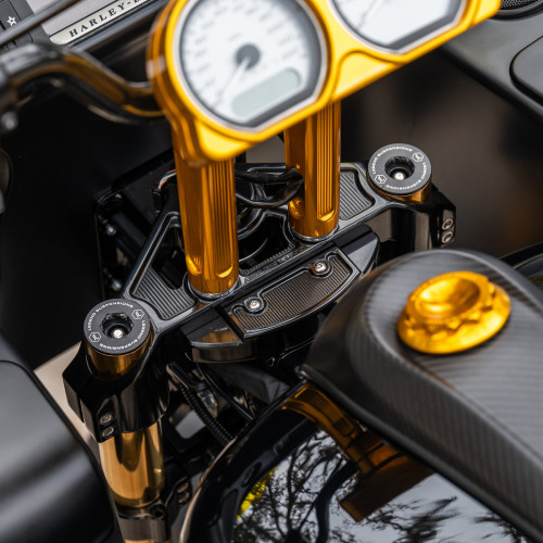 PartzBiz HD: 3484227-Arlen Ness Method +2” Drop Triple Tree Kit Set Black Aluminum Harley FLTR 15+ PartzBiz HD: 3484227-Arlen Ness Method +2” Drop Triple Tree Kit Set Black Aluminum Harley FLTR 15+