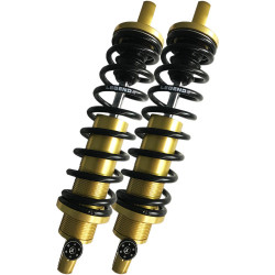 PartzBiz HD 1310-1779 - Legend Revo-A Adjustable Coil Suspension 12” Gold HD Shocks Harley 99+ Touring