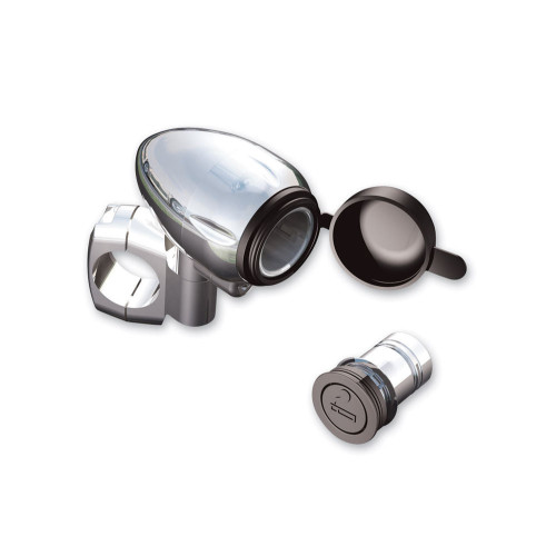 PartzBiz HD: 3457623-Kuryakyn Chrome Handlebar 1” Mount Power Point Charger Cigarette Lighter Harley PartzBiz HD: 3457623-Kuryakyn Chrome Handlebar 1” Mount Power Point Charger Cigarette Lighter Harley