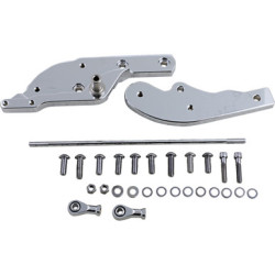 PartzBiz HD 1622-0574 - Drag Specialties Black Forward Control Kit 2018+ Harley Low Rider Street Bob