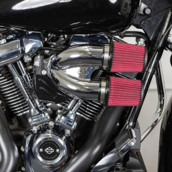 PartzBiz HD 170-0565A - S&S Tuned Induction Air Cleaner Two-in-One Steel Harley Softail Touring 17+ M8