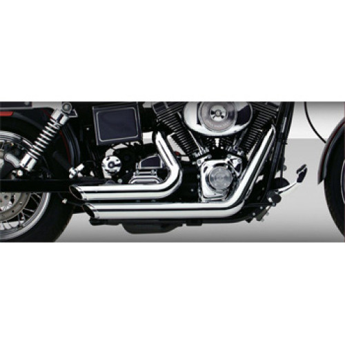 PartzBiz HD: 3457265-Vance & Hines Chrome Shortshots ระบบท่อไอเสียเซ Harley Dyna 91-05