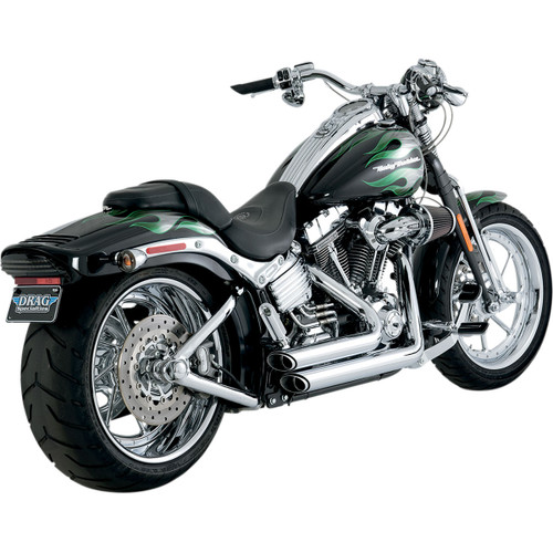 PartzBiz HD: 3457306-Vance & Hines Shortshots Staggered Exhaust Pipes 1986-2011 Harley Softail