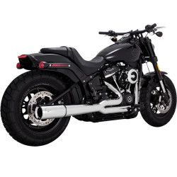 PartzBiz HD 17387 - Vance & Hines Chrome 2 Into 1 Pro Pipe Exhaust System Harley Softail 18+ M8