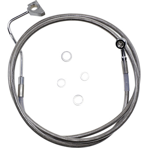 PartzBiz HD: 3475697-74 1/2 +10” Extended Stainless Steel Upper Brake Line Harley Touring 14+ ABS PartzBiz HD: 3475697-74 1/2 +10” Extended Stainless Steel Upper Brake Line Harley Touring 14+ ABS