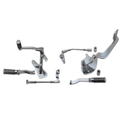 PartzBiz HD 17545 - ชุดควบคุมการควบคุมไปข้างหน้าของ Chrome แบบกำหนดเอง หมุดเท้า 91-03 Harley Sportster XL