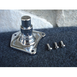 PartzBiz HD 17762 - Mid USA Chrome Solenoid Cover Push Button Starter Harley Big Twin 1991-2017