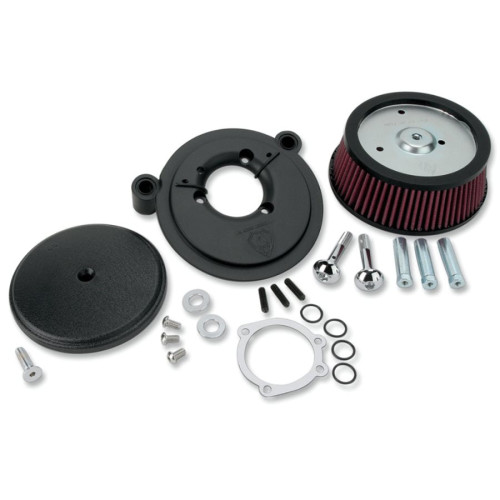 PartzBiz HD: 3443393-Arlen Ness Black Stage 1 Big Sucker Air Cleaner Intake Kit Harley 99-17 Twin Cam