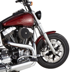 PartzBiz HD 18-761 - Arlen Ness Wrinkle Black Replacement Stage 1 Big Sucker Air Cleaner Cover Harley