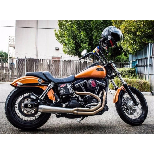 PartzBiz HD: 3443039-Bassani Road Rage 3 Exhaust 2 into 1 Pipe Harley Dyna 1991-2017 Stainless Steel
