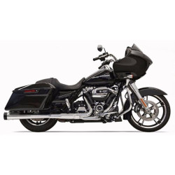 PartzBiz HD 1F72DNT5 - Bassani 4‚” Straight Can DNT Slip-On Chrome Mufflers Exhaust 17+ Harley Touring