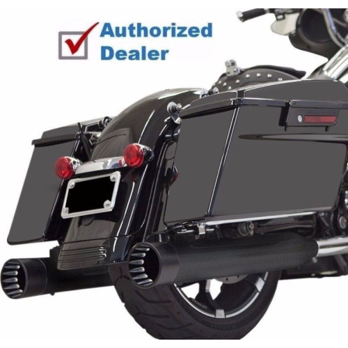PartzBiz HD: 3442421-Bassani 4‚” Straight Can DNT Slip-On ท่อไอเสียสีดำ Harley Touring M8 17+