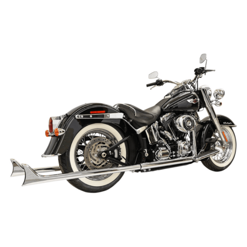 PartzBiz HD: 3486162-Bassani Fishtail True Dual Exhaust Pipe Header Chrome 39” Harley Softail 89-17 PartzBiz HD: 3486162-Bassani Fishtail True Dual Exhaust Pipe Header Chrome 39” Harley Softail 89-17
