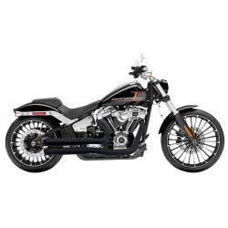 PartzBiz HD 1S34DB - Bassani Black Pro Street Turnout Stepped Exhaust Pipes Header Harley Softail 18+ PartzBiz HD 1S34DB - Bassani Black Pro Street Turnout Stepped Exhaust Pipes Header Harley Softail 18+