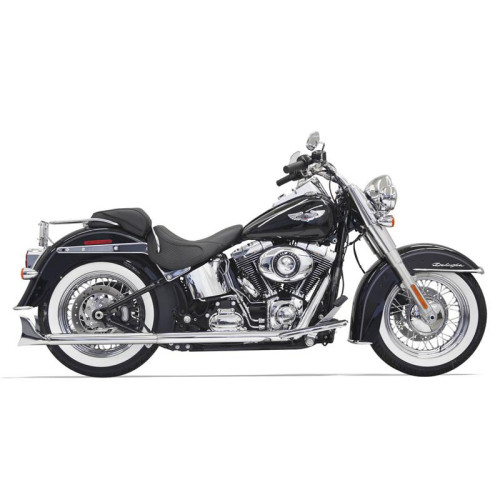 PartzBiz HD: 3486166-Bassani Fishtail True Dual Exhaust Pipe Header Chrome 30” Harley Softail 07-17 PartzBiz HD: 3486166-Bassani Fishtail True Dual Exhaust Pipe Header Chrome 30” Harley Softail 07-17