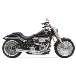 PartzBiz HD 1S62R - Bassani Road Rage 2 Into 1 Chrome Exhaust Pipe M8 Fatboy Breakout Harley Softail
