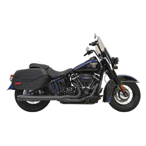 PartzBiz HD: 3442980-Bassani Black Road Rage 2 Into 1 ระบบท่อไอเสีย Harley Softail FL