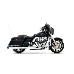 PartzBiz HD 200-0104 - Rinehart Chrome 2-in-1 Pipe Black Tip Header 1998-2008 ท่อไอเสีย Harley Touring PartzBiz HD 200-0104 - Rinehart Chrome 2-in-1 Pipe Black Tip Header 1998-2008 ท่อไอเสีย Harley Touring