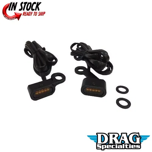 PartzBiz HD: 3460455-Black LED Handlebar Mirror Marker Lights Amber Lens 04-20 Sportster Harley PartzBiz HD: 3460455-Black LED Handlebar Mirror Marker Lights Amber Lens 04-20 Sportster Harley