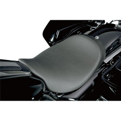 PartzBiz HD 21-401 - Danny Grey Weekday Leather สีดำ Solo Seat 08-20 Harley Touring Bagger Dresser