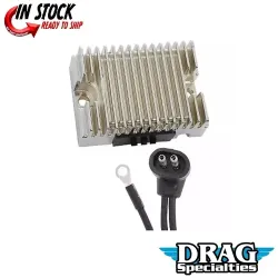 PartzBiz HD 2112-0779 - Drag Specialties Chrome Solid-State Voltage Regulator Harley Big Twin 1989-1999