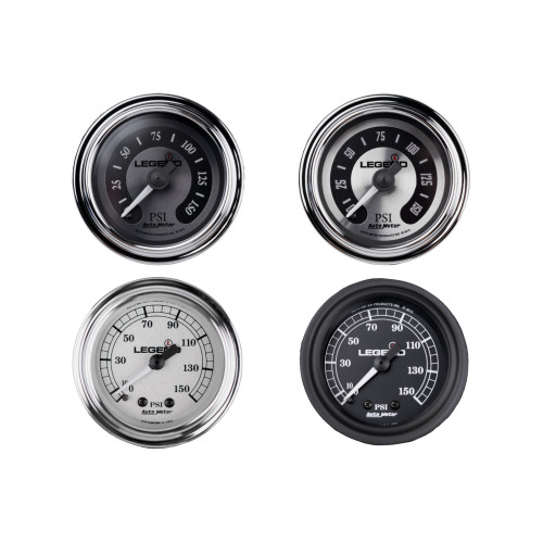 PartzBiz HD: 3469253-Legend Suspension Titanium Fairing Mount LED Backlit PSI Pressure Gauge Harley