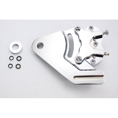 PartzBiz HD: 3445938-Chrome Rear 4 Four Piston Brake Caliper Kit Harley Softail FXST FLST Evo PartzBiz HD: 3445938-Chrome Rear 4 Four Piston Brake Caliper Kit Harley Softail FXST FLST Evo