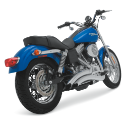 PartzBiz HD 26007 - Vance & Hines Chrome Big Radius Exhaust Drag Header Pipes Harley Dyna 1991-2005