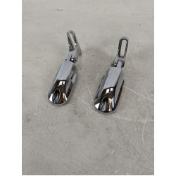 PartzBiz HD 27-0699/OB - V-Twin Chrome Foot Pegs Pair Set Rubber Inlay Harley Big Twin XL Evo Twin Cam PartzBiz HD 27-0699/OB - V-Twin Chrome Foot Pegs Pair Set Rubber Inlay Harley Big Twin XL Evo Twin Cam