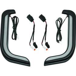 PartzBiz HD 2957 - Kuryakyn Tracer ไฟ LED แฟริ่งส่วนล่างเน้นไฟสีดำ Snap-In Harley Touring PartzBiz HD 2957 - Kuryakyn Tracer ไฟ LED แฟริ่งส่วนล่างเน้นไฟสีดำ Snap-In Harley Touring