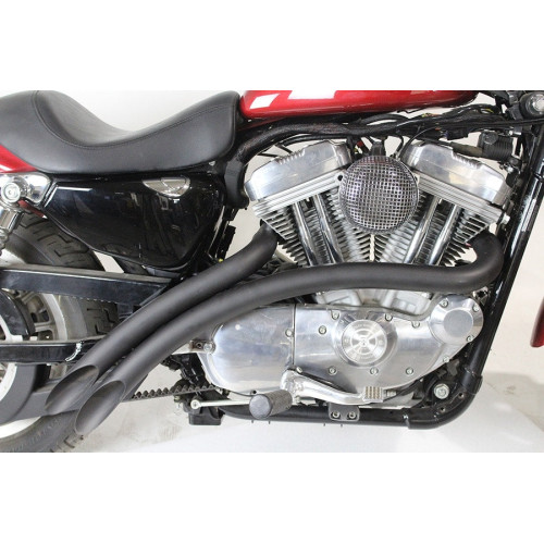 PartzBiz HD: 3477787-V-Twin Curved Radius Exhaust Header Pipes 2” Set Black Harley XL Sportster 2007+ PartzBiz HD: 3477787-V-Twin Curved Radius Exhaust Header Pipes 2” Set Black Harley XL Sportster 2007+