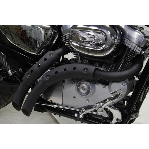 PartzBiz HD: 3445119-ชุดท่อไอเสีย Magnum Drag ขนาด 2 นิ้ว พร้อมแผ่นกันความร้อน 2004-2013 Harley Sportster