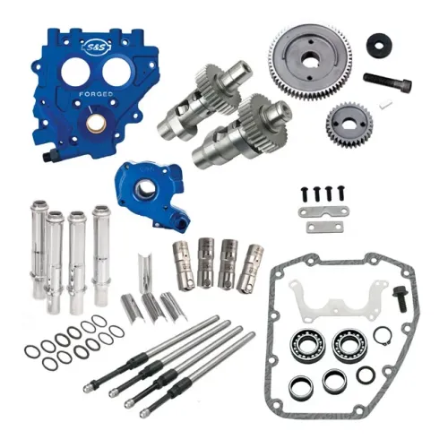 PartzBiz HD: 3460205-S&S 558GE Easy Gear Drive Camshaft Cam Chest Plate Pushrod Kit Harley 99-06 .585