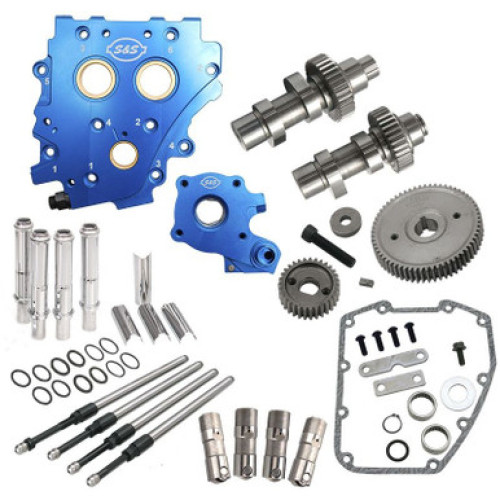 PartzBiz HD: 3460111-S&S 510G Gear Drive Camshaft Cam Chest Plate Oil Pushrods Kit Harley 06-17 .510