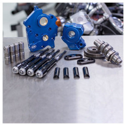 PartzBiz HD 310-1009 - S&S M8 Cam Plate Oil Pump Kit Package Black 465G Gear Harley Touring Softail W