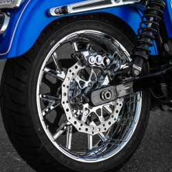 PartzBiz HD 33-10102-202 - Arlen Ness Procross Chrome 11.8‚” โรเตอร์เบรกลอยหน้า Harley Softail Dyna