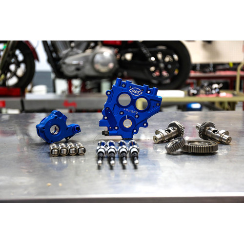 PartzBiz HD: 3460166-S&S 509C Chain Drive Camshaft Cam Chest Plate Oil Pushrod Kit Harley 99-06 .509 PartzBiz HD: 3460166-S&S 509C Chain Drive Camshaft Cam Chest Plate Oil Pushrod Kit Harley 99-06 .509